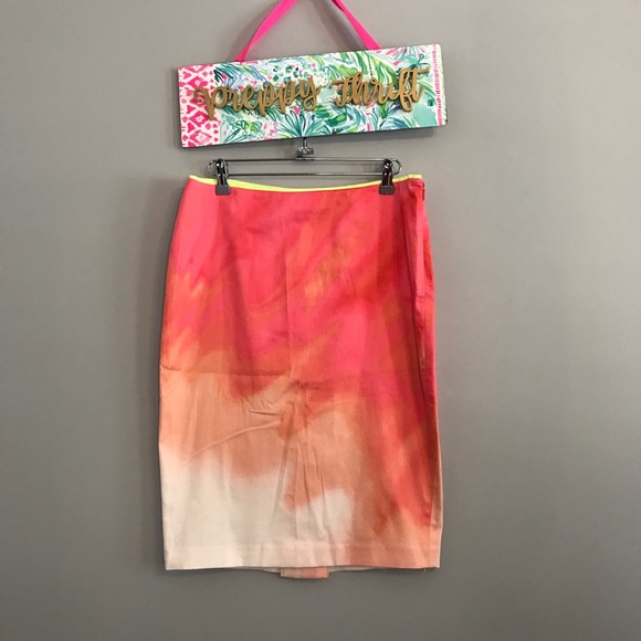 Elie Tahari Penelope Sand Dunes skirt ombré - Picture 3 of 9